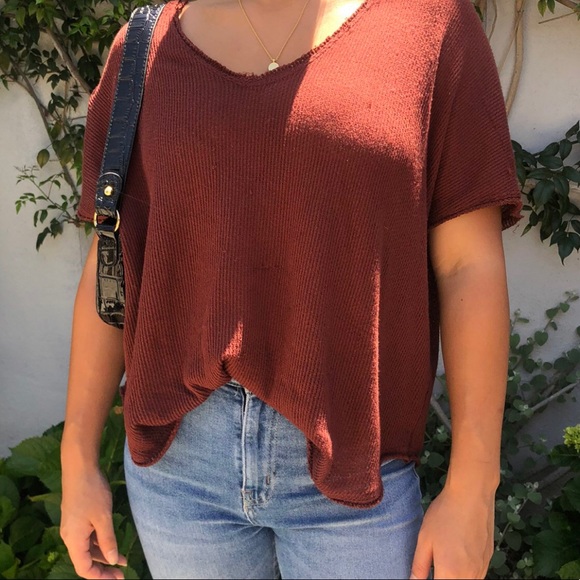 Urban Outfitters Tops - Burgundy oversized top